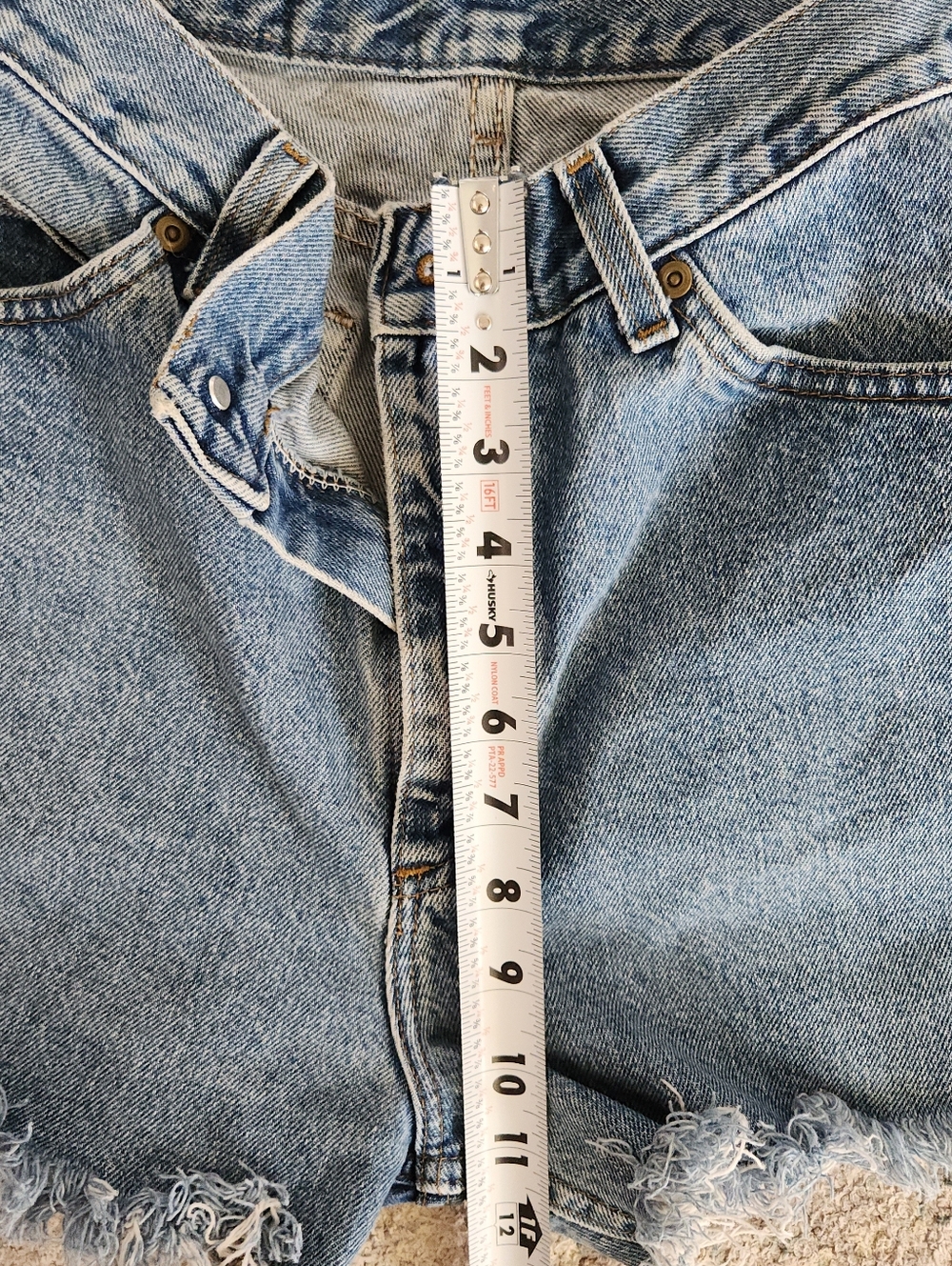 L.L. Bean Light Blue Frayed Hem Denim Shorts - Picture 8 of 11